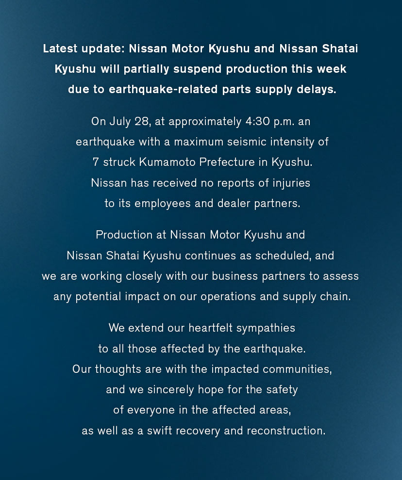 Kumamoto Earthquake report notice