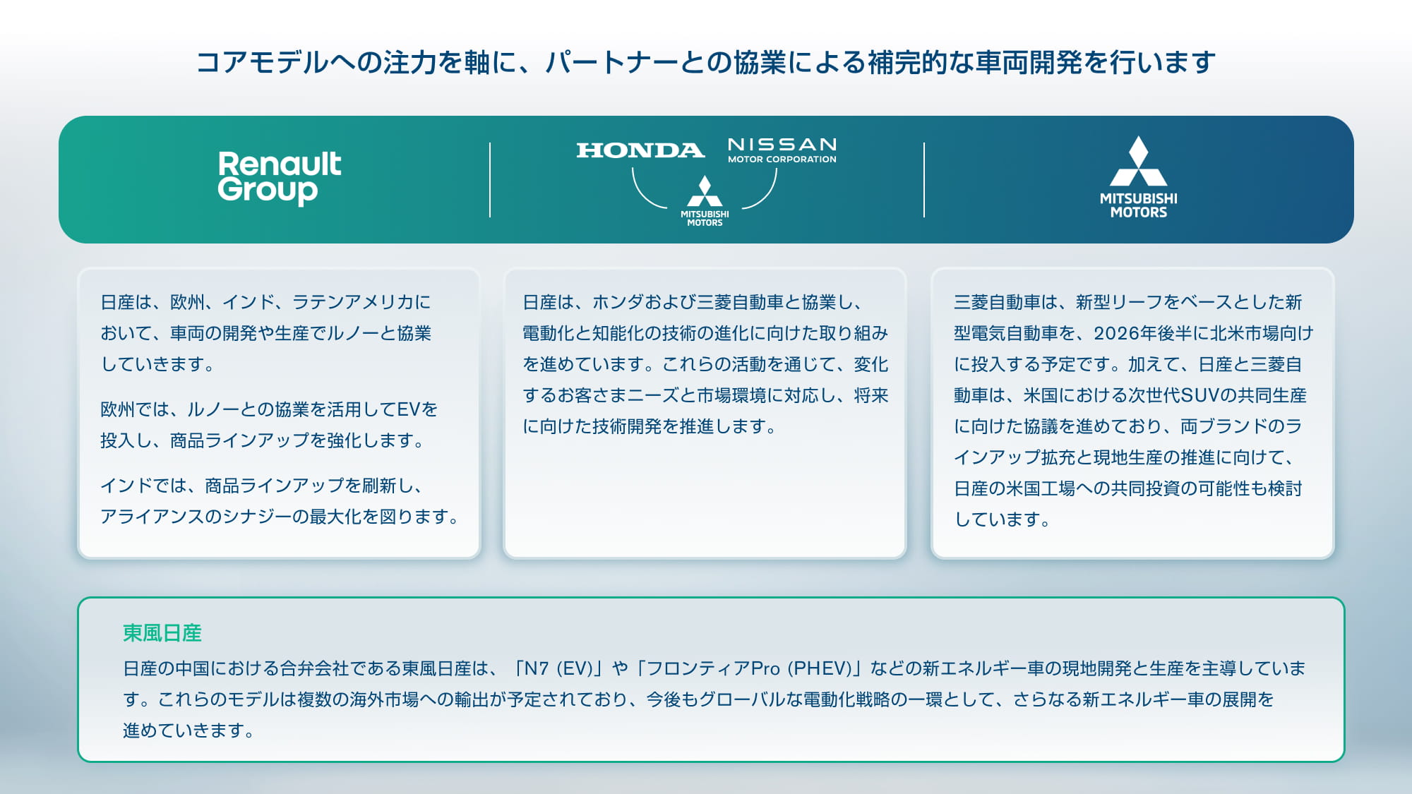 パートナーシップの強化 パートナーシップの強化