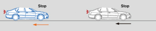 When the vehicle ahead slows down When the vehicle ahead slows down