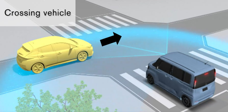 Crossing vehicle Crossing vehicle