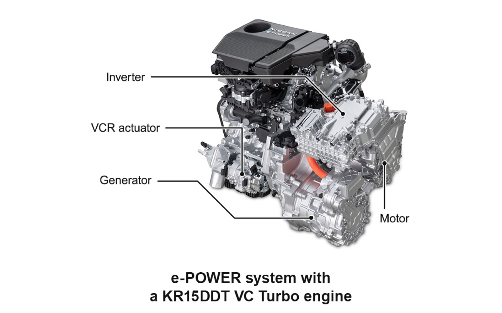 e-POWER system with a KR15DDT VC Turbo engine