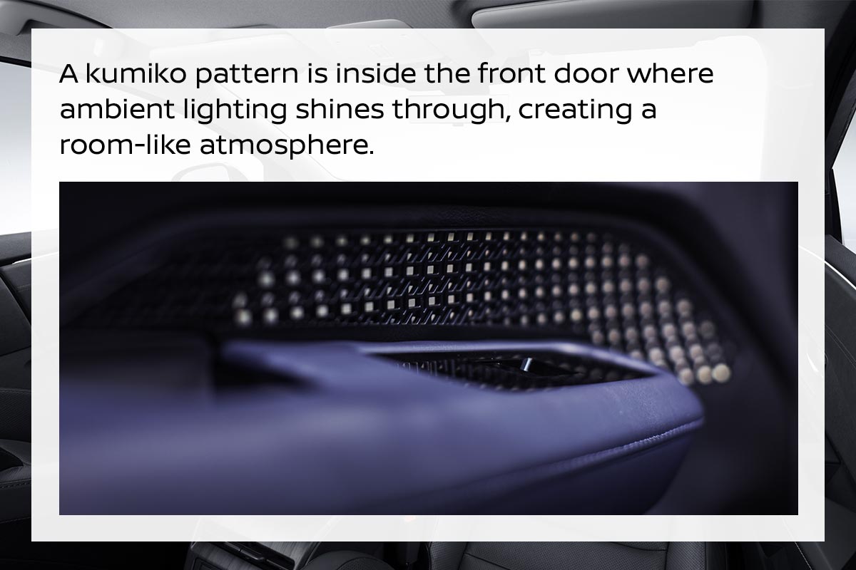 Interior door handle of Nissan Ariya 2021