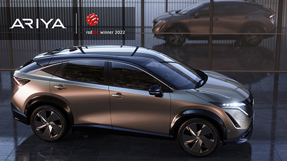 All-new Nissan Ariya crossover EV wins Red Dot Design Award in Germany
