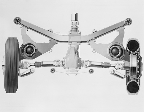 Independent semi-trailing arm suspension