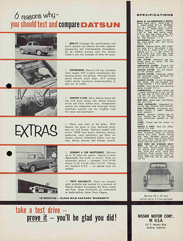 DATSUN Pickup 320 (English)