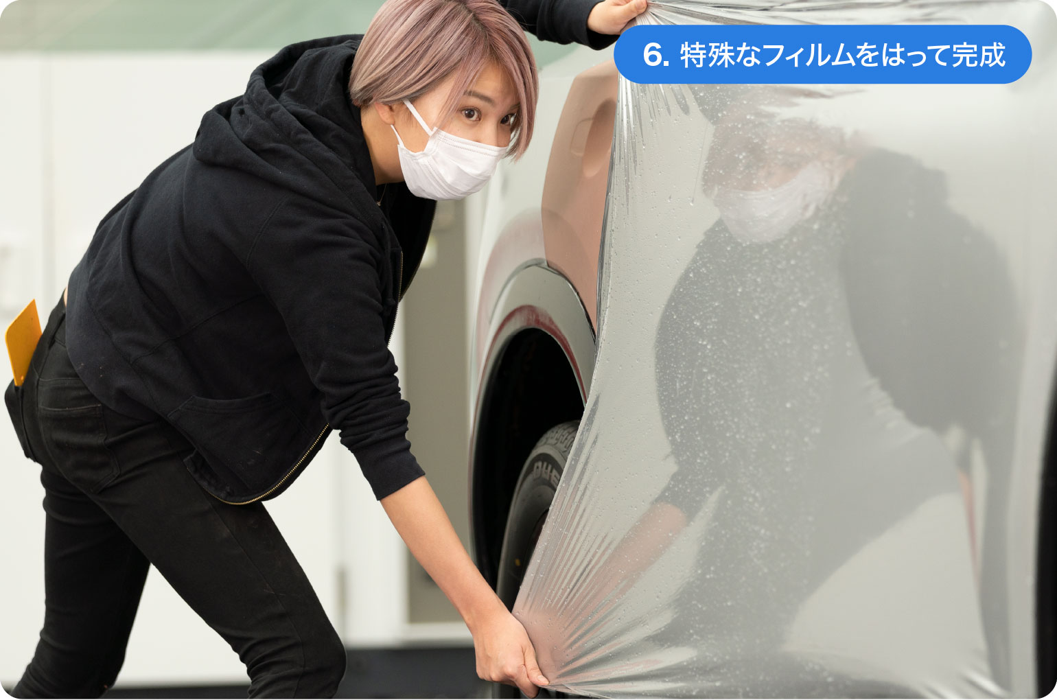 6.特殊なフィルムをはって完成