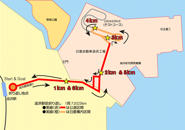 大会 日産カップ追浜チャンピオンシップ2023 コース図