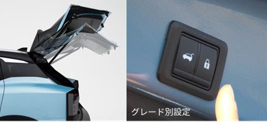 ワンタッチで開閉できるリモコンオートバックドア