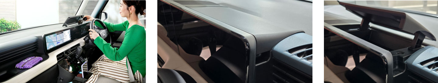 運転席側の隠れた便利収納