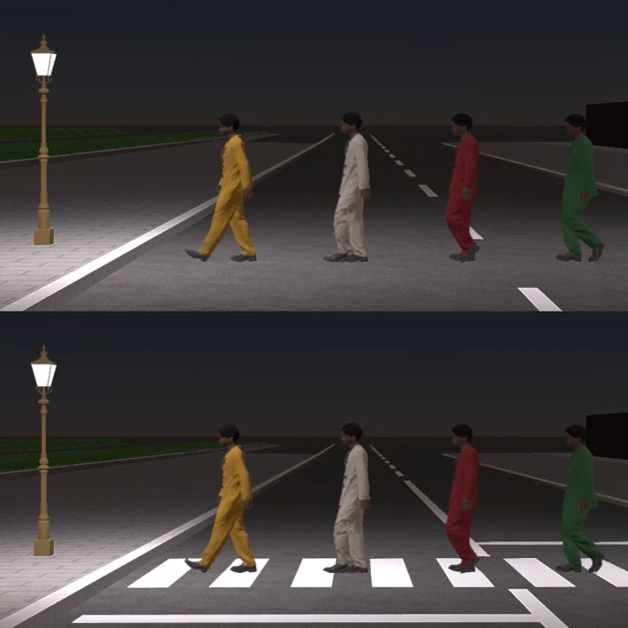 歩行者が横断歩道を利用するかどうかでドライバーからの見え方はどう違う？〜服装色による視認性評価実験3rd stage〜